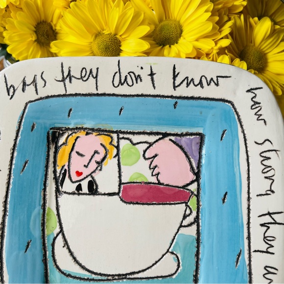 Vintage Sandra Magsamen,Artist•SIGNED and HANDMADE Cup+Plate•Pre-Commercial Fame - Picture 9 of 16